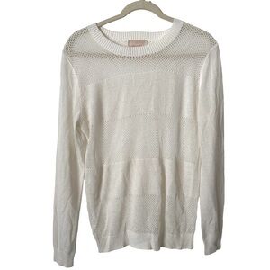 Skies Are Blue White Crewneck Lightweight‎ Pullover Sweater M